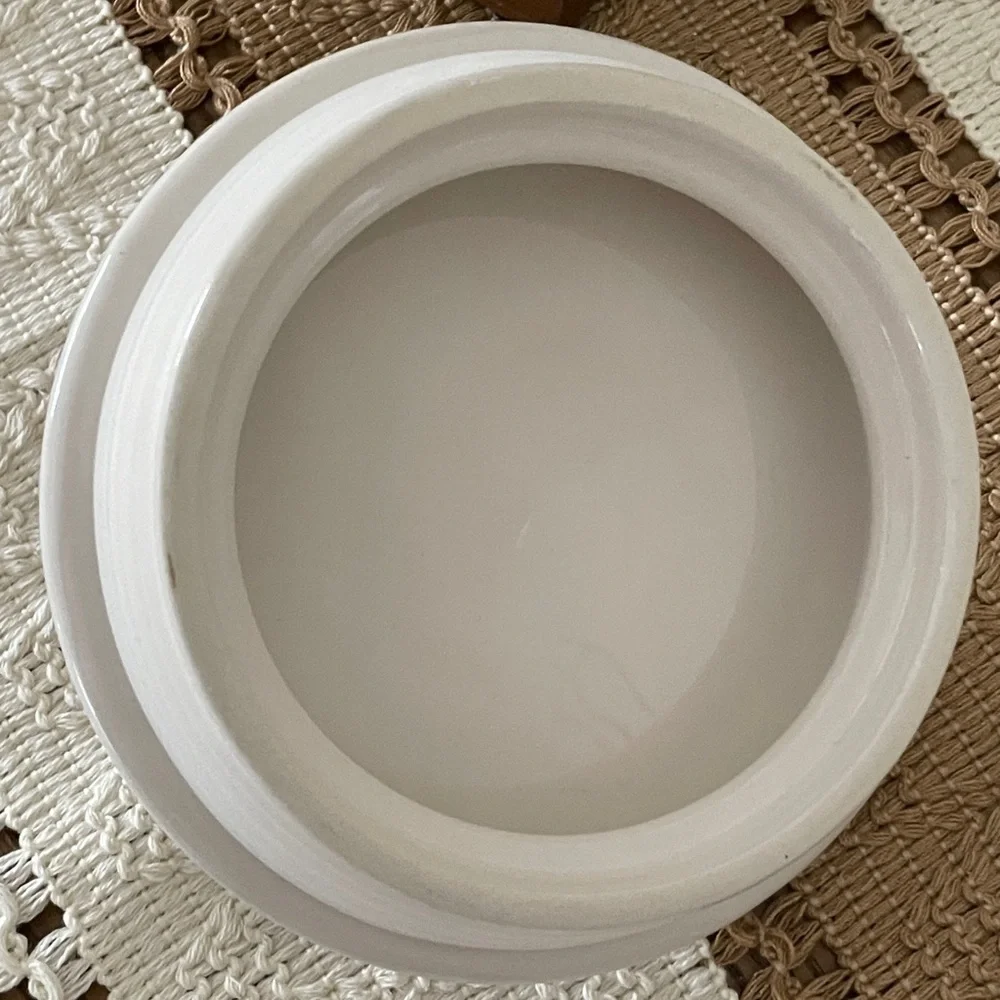 Rae Dunn White and Red Food Storage Canister HO HO HO Holiday